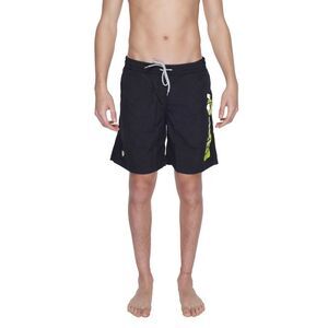 Blauer Swim Trunks Graphic Print Men Black Swimwear